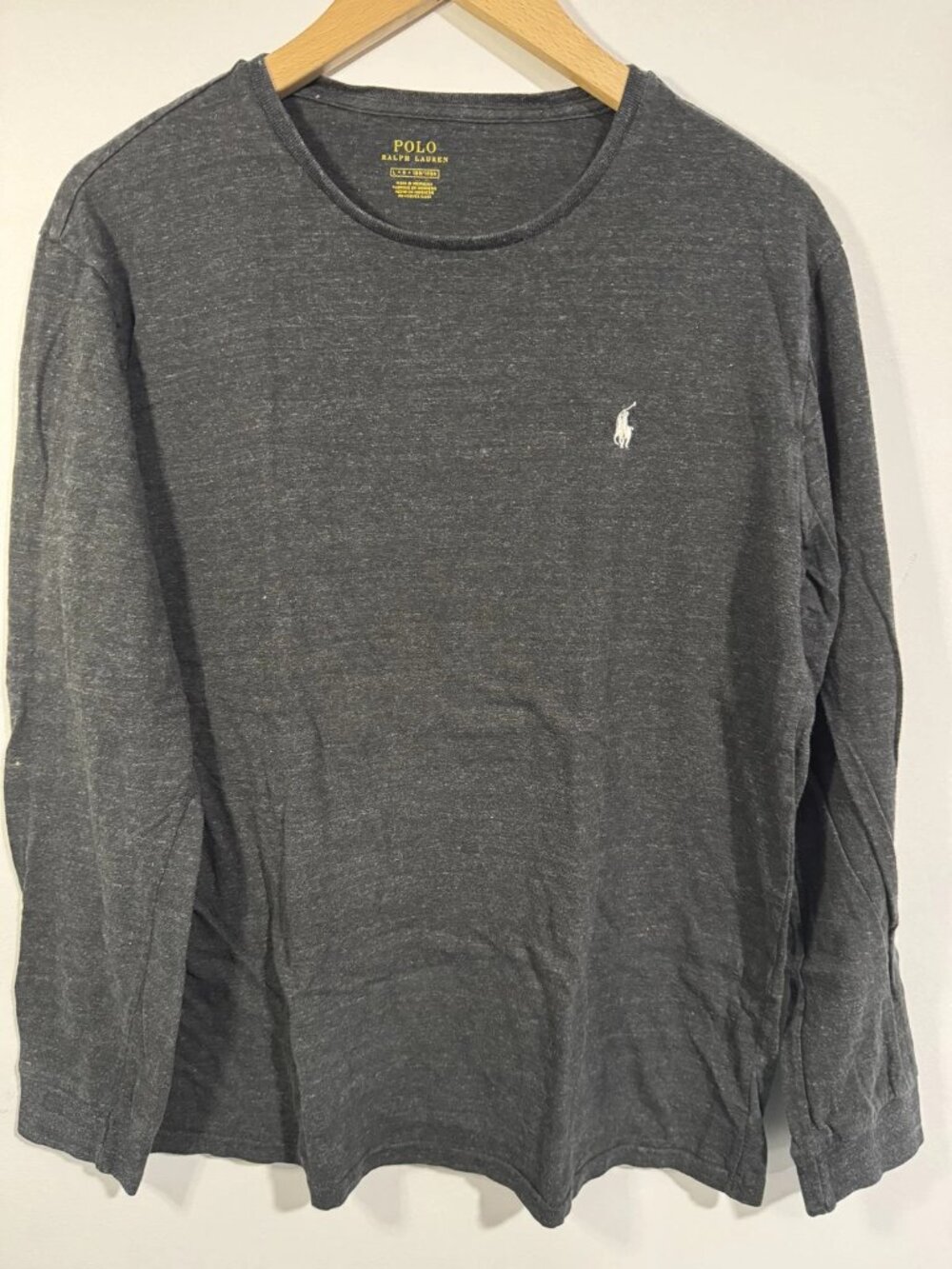 Polo Ralph Lauren Men's Gray Long Sleeve T-Shirt Sz L